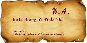 Weiszberg Alfréda névjegykártya